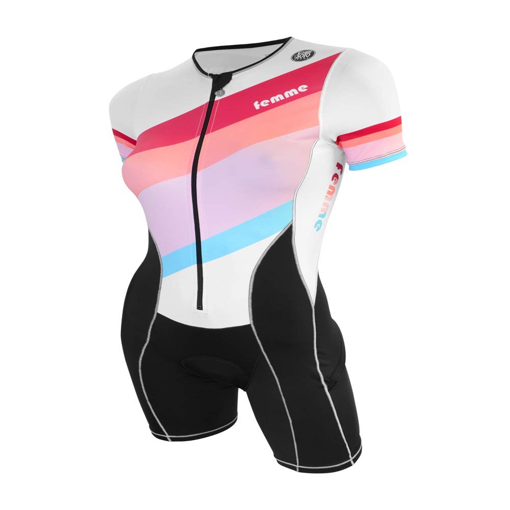 De Soto Femme Sneak-A-Poo Riviera Flisuit - WRTTS3 (Retro Stripe, X-Large)