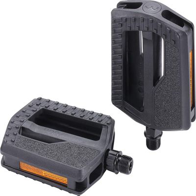 BBB Cycling City Bike Pedals | EasyBase 2.0 | Lightweight Anti Slip Urban Bike Pedals | Flat | Black | BPD-48, 80 x 100 mm