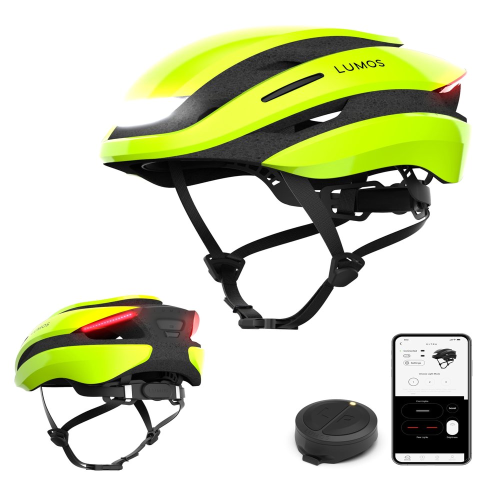 Lumos Ultra Smart Bike Helmet | Customizable Front and Back LED Lights with Turn Signals | Road Bicycle Helmets for Adults: Men, Women (Without MIPS)