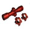 TWP Anodized Red Finish 4x32 Compact Hunting Scope, Mil-dot Reticle, with Ring Mount view 3