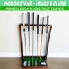 GoSports Premium Wooden Golf Putter Stand - Indoor Display Rack - Holds 6 Clubs view 2