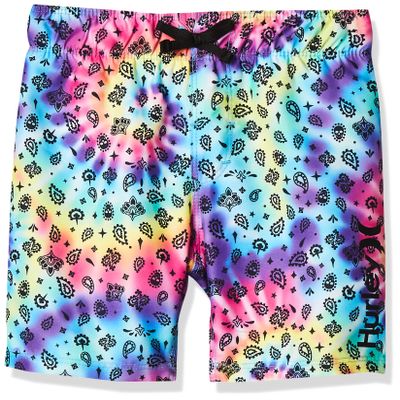 Hurley Boys' Printed Pull On Swim Trunks, Multi Bandana, XL