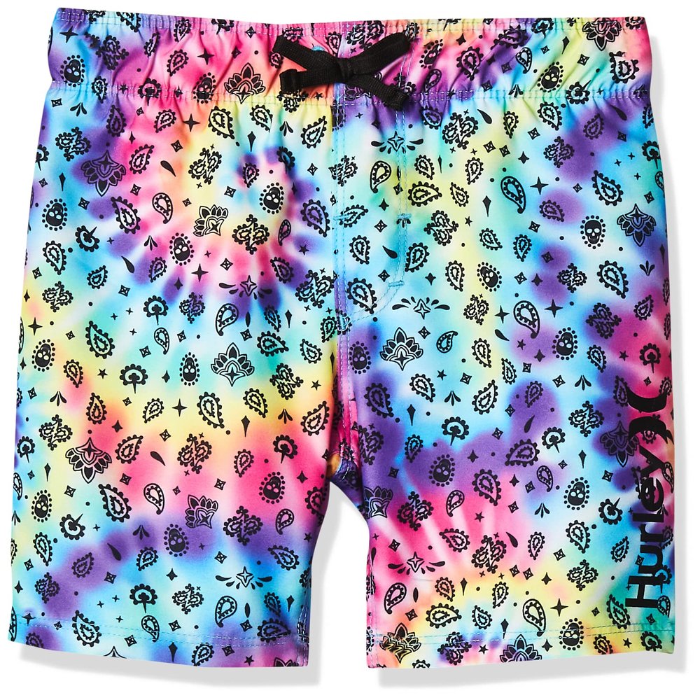 Hurley Boys' Printed Pull On Swim Trunks, Multi Bandana, XL