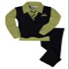 Johnnie Lene JL40 Pinstripe Boys Formal Dresswear Vest Set Black/Green 4T view 1