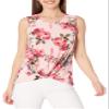 Star Vixen Women's Petite Sleeveless, Mauve Floral, PS view 1