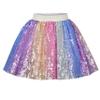 Girls Skirt Rainbow Sequin Bunny Headband Easter Party Size 6 view 2