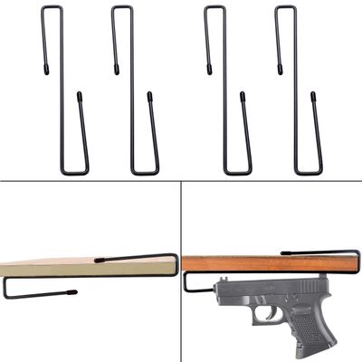 Adoreal 4 PCS Pistol Rack for Safe Shelf or Stack On Cabinet, Gun Safe Accessory, Handgun Hanger Organizer for Display (Hand Made in USA)