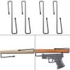 Adoreal 4 PCS Pistol Rack for Safe Shelf or Stack On Cabinet, Gun Safe Accessory, Handgun Hanger Organizer for Display (Hand Made in USA) view 1