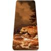 6mm Extra Thick Yoga Mat,Grizzly Bear in The Rocky Mountains Print Eco-Friendly TPE Exercise Mats Pilates Mat with for Yoga, Workout, Core Fitness and Floor Exercises, Men & Women view 1