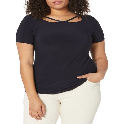Star Vixen Women's Short Sleeve, Navy, L