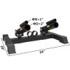 CKIDS Landmine Base Portabl T-Bar Row Platform Attachment for Barbell, Double Landmine Adapter Exercise Equipment 360 Degree Rotation, Fits 1 Inch Standard and 2 Inch Olympic Bars view 2