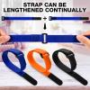 12 Pieces Bike Rack Straps 23.6 Inches Adjustable Bike Cinch Straps Wheel Stabilizer Bicycle Accessories for Transporting Bicycles(Black, Orange, Blue) view 4