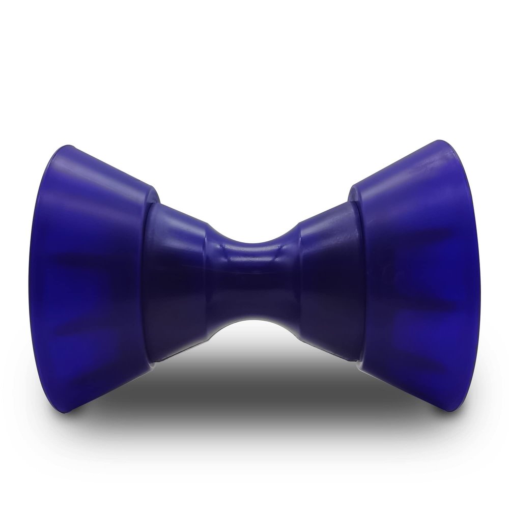 COLOFULWAY 4" Boat Bow Trailer Roller Assembly with 1/2" Shaft fits 4" Bracket, Polyurethane (Blue)