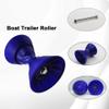 COLOFULWAY 4" Boat Bow Trailer Roller Assembly with 1/2" Shaft fits 4" Bracket, Polyurethane (Blue) view 4