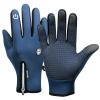 FUFU Gloves Mens Winter Gloves Whole Palm Touchscreen Knit Gloves with Anti-Slip SiliconeLightweight Snug-Fit (Color : Blue, Size : XL) view 1