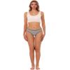 ANZERMIX Women's Breathable Cotton Thong Panties Pack of 6 (6-pack Vintage Stripe, Large) view 4