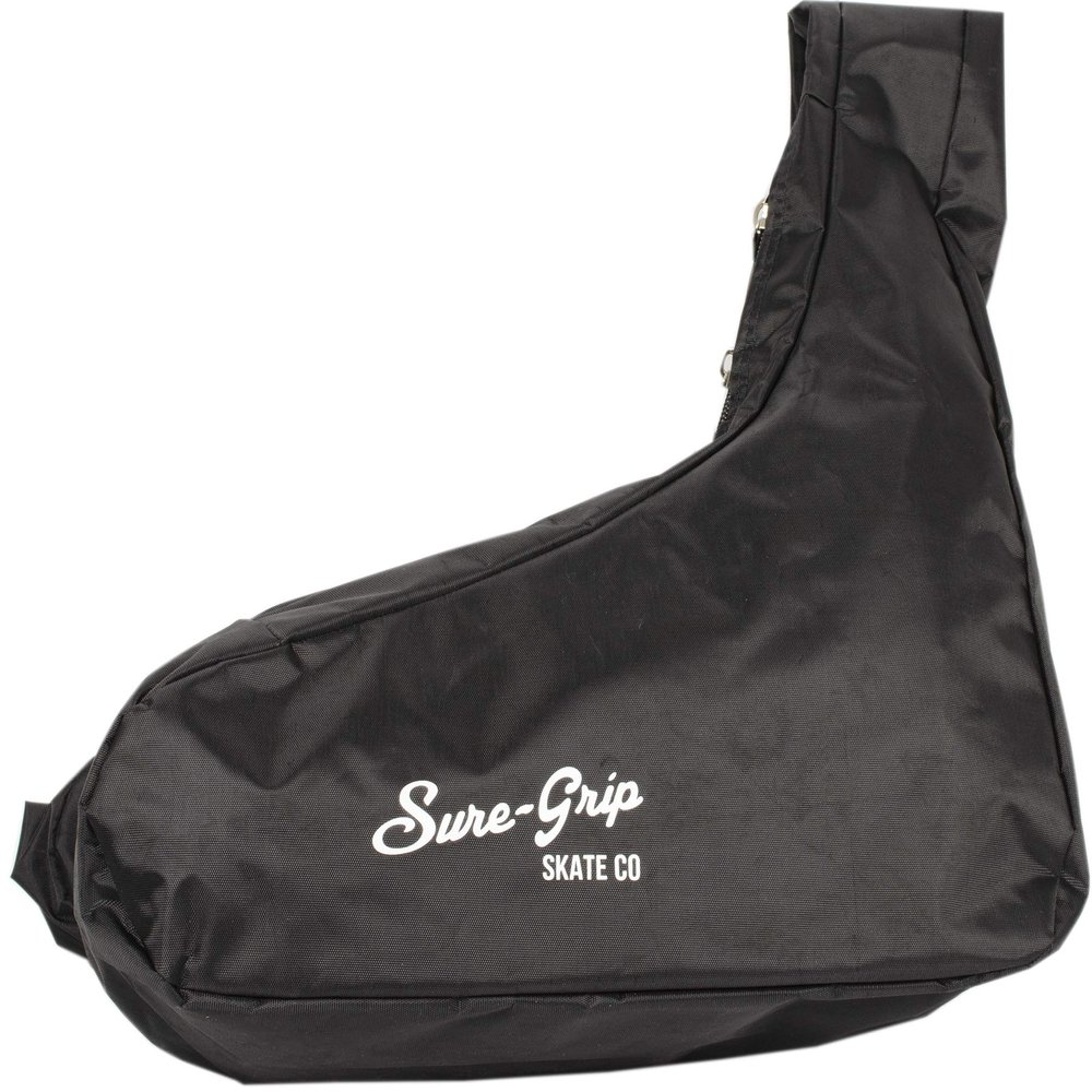 Sure-Grip Skate Carrier Sling Bag - Durable 210-Denier Nylon Ripstop for Roller Skates - Fits Up to Size 13 - Shoulder Sling Design - Easy Carrying & Heavy Duty Zippers - Stylish Color Options - Black