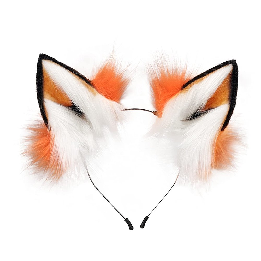 Anbiliwobo Cat Ears Headband Wolf Fox Furry Ears Costume Halloween Cosplay Cat Ears Headband