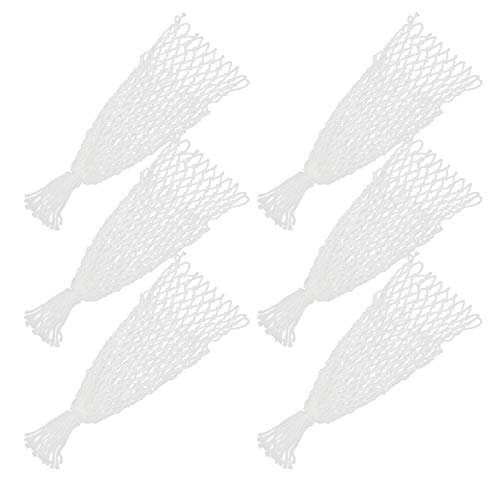 VGEBY Billiards Pool Table Pockets 6PCS, Billiards Net Pocket Cotton Mesh Bag Pool White Pool Table Accessories