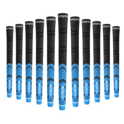 Mile High Life Golf Grips - 13 Pack Jumbo Size, Soft Rubber All-Weather Golf Club Grips - High Performance, Traction & Comfort - Blue Golf Grip for Men & Women (Set of 13)