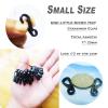 Bytiyar 1inch 30 Pcs Mini Metal SF Carabiner Clips with Spring Wiregate Hook and Little Eye Hole for Keychain Key Paracord Backpack Clasps Tractical Kit Accessory, Silver view 2