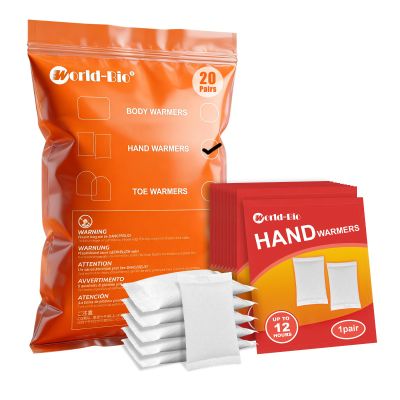 MR.ICE Disposable Hand Warmers - 20 Pairs (40 Packs) | Up to 12 Hours Lasting Heat, Natural Air-Activated Warm Pads for Hands & Gloves | Safe, Disposable Heating Patches for Cold Weather