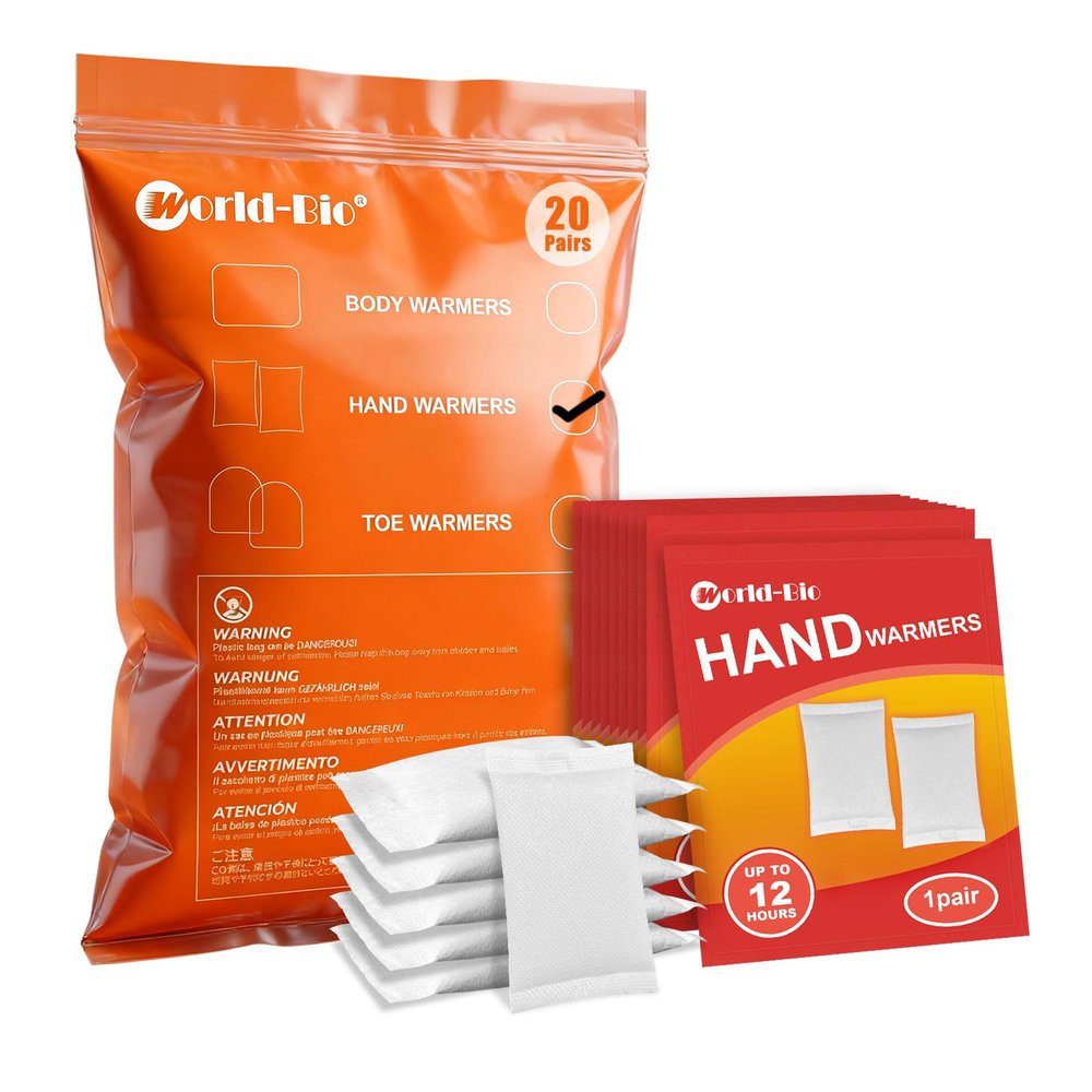 MR.ICE Disposable Hand Warmers - 20 Pairs (40 Packs) | Up to 12 Hours Lasting Heat, Natural Air-Activated Warm Pads for Hands & Gloves | Safe, Disposable Heating Patches for Cold Weather