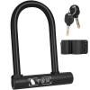 Bike U-Lock with 2 Keys, Heavy Duty High Security Anti-Theft Lock, Waterproof Rustproof Bicycle U-shaped Lock for Electric Scooter Mountain Bikes, Road Bikes, Shop Doors, Fences, with Mounting Bracket view 1