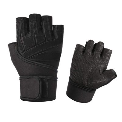 FUFU Gloves Thick Warm Fingerless Gloves Unisex Winter Stretchy Knit Half Finger Gloves (Size : XL)