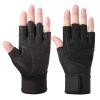 FUFU Gloves Thick Warm Fingerless Gloves Unisex Winter Stretchy Knit Half Finger Gloves (Size : XL) view 2