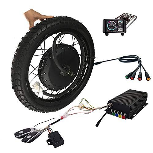 Alarm Lock !Sabvoton Waterproof Controller, 72v 8000w QS 273 electric bike hub motor conversion kit with TFT colorful display + Free Tires(21inch 