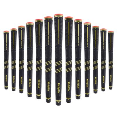 Mile High Life Golf Grips - 13 Pack Standard Size, Soft Rubber All-Weather Golf Club Grips - High Performance, Traction & Comfort - Black Golf Grip for Men & Women (Set of 13)