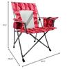 Kijaro Portable Beach Chair for Adults Journey Print Beach Folding Chair, Steel Frame Foldable Beach Chair, High Beach Chair with Cooler Pocket, Outdoor Folding Chair - Inaugua Pink view 2