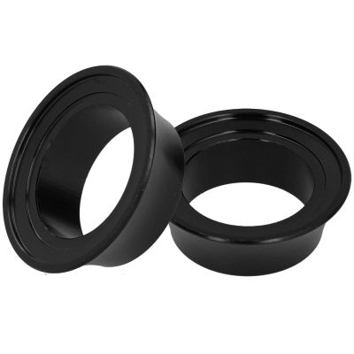 Alomejor Bike Taper Washers, Aluminum Alloy Spacers for Road and Mountain Bike Adjustment, Black 2Pcs for Riders Upgrade and Customization