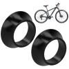 Alomejor Bike Taper Washers, Aluminum Alloy Spacers for Road and Mountain Bike Adjustment, Black 2Pcs for Riders Upgrade and Customization view 2