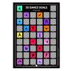 Creative Hero 50 Dance Goals Scratch Off Poster - Jazz Dancer, Acro and Gymnastics Gifts - Motivational for your Dancer, Gymnast and Acrobat - 16.5" x 23.4" unframed view 1