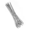 GLOGLOW Wire Keychain, 20Pcs/Bag 5.9Inch Silver Heavy Duty Stainless Steel Wire Keychains Cable Rope Key Ring with Screw Locking for Outdoor Hiking Home Car Keys view 2