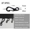 Bytiyar 1inch 30 Pcs Mini Metal SF Carabiner Clips with Spring Wiregate Hook and Little Eye Hole for Keychain Key Paracord Backpack Clasps Tractical Kit Accessory, Black view 2