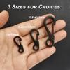 Bytiyar 1inch 30 Pcs Mini Metal SF Carabiner Clips with Spring Wiregate Hook and Little Eye Hole for Keychain Key Paracord Backpack Clasps Tractical Kit Accessory, Black view 3