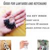Bytiyar 1inch 30 Pcs Mini Metal SF Carabiner Clips with Spring Wiregate Hook and Little Eye Hole for Keychain Key Paracord Backpack Clasps Tractical Kit Accessory, Black view 4