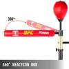 2 In 1 Boxing Punch Bag Standing Adult, Reflex Spinning Bar Height Adjustable, Dual Punch Head Boxing Punch Bag with 360Reflex Bar, Sparring Boxing Kicking Training Boxing trainer ( Color : Red ) view 2