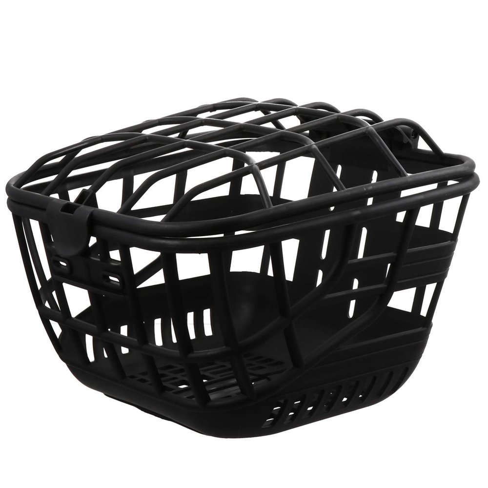 VOSAREA Plastic Plastic Cycling Accessories Practical Bike Basket Front Handlebar Basket with Cover Cycling Accessory Outdoor Accessories