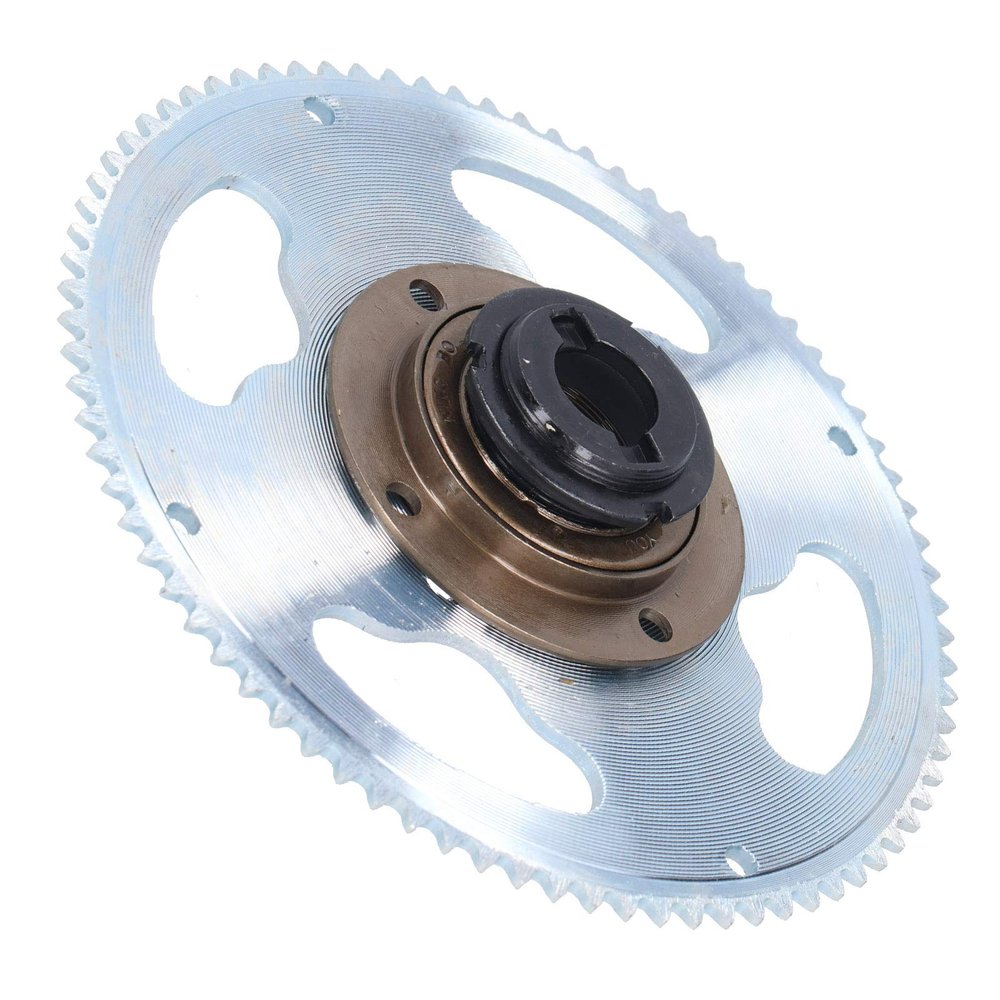 VGEBY 80 Teeth Crankset, 25H 80 Teeth Crankset with Flywheel and Connector Set Accessory for Electric Modification Freewheel Hub Freewheel Crankset Freewheel
