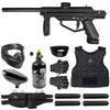 Maddog JT Stealth Basic Paintball Gun Marker and Accessory Starter Package [HPA] | Protective Kit - Marker, 48ci/3000psi Compressed Air Tank, Mask, Hopper, Pods, Harness & Protective Gear view 1