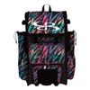Boombah Rolling Superpack 2.0 Baseball/Softball Gear Bag - 23-1/2" x 13-1/2" x 9-1/2" - Rainbow Scratch Multicolor - Telescopic Handle - Holds 4 Bats - Wheeled Version view 1
