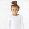Brix Baby Toddler Girls' Long Sleeve - Tees Crew Neck Cotton Flexy 4 - Pack Ts. (White, Black, Pink, Heather Grey, 3T) view 2