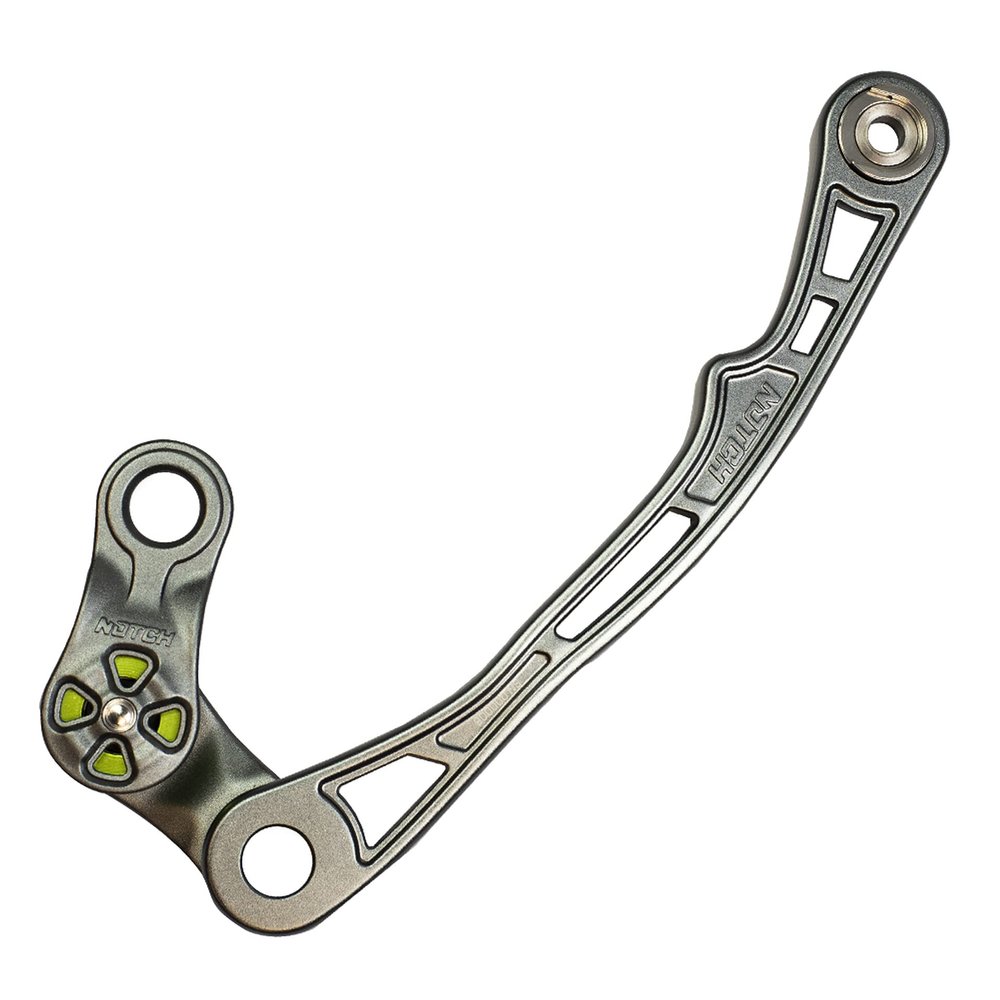 Notch Fusion Rope Wrench Tether with Multiple SRS Attachment Points, Hot Forged Aluminum Construction Resists Twisting or Bending, Rope diameter range 11-13mm, MBS: 23kN Body, 8kN Pulley (54440)