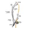 Notch Fusion Rope Wrench Tether with Multiple SRS Attachment Points, Hot Forged Aluminum Construction Resists Twisting or Bending, Rope diameter range 11-13mm, MBS: 23kN Body, 8kN Pulley (54440) view 4