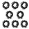Aopin 606-2RS Skateboards Bearings Ball Bearings 0.23 x OD 0.67 Inch Double Rubber Sealed Miniature, Applicable for Skateboards, 3D Printer Inline Skates Roller Skates Longboards Scooters, 8 Pcs