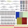 Crankbait Blanks Unpainted Fishing Lure Making Kit, Clear Minnow Hard Bait Set with Fish Eyes, Treble Hooks, Split Rings, Stickers DIY Fishing Lure Kit 300pcs view 1